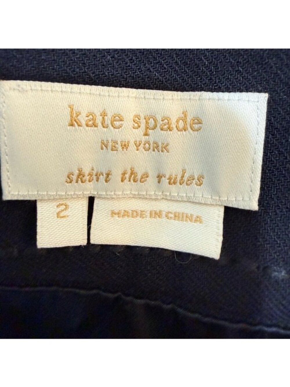 Kate Spade New York Stripe Mini Skirt Black Tan Wool Blend Size 2 Lined Side Zip - Picture 5 of 10